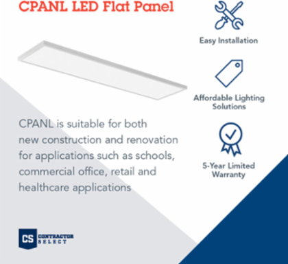 LED Flat Panel 47.7 x 11.9 x 1.1 Inch, 2400-4400 LM, Dimmable