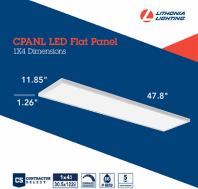 LED Flat Panel 47.7 x 11.9 x 1.1 Inch, 2400-4400 LM, Dimmable