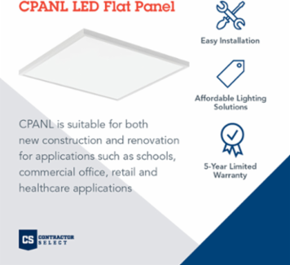 LED Flat Panel, 23-4/5 Inch x 23-4/5 Inch, Switchable Color Temperature