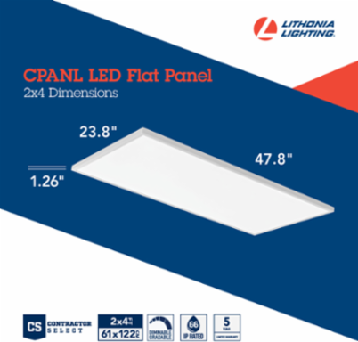 LED Flat Panel 47.8 Inch x 23.8 Inch, 4000-6000 LM, Dimmable