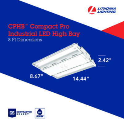 High Bay LED Light Fixture, 15000 Lumens, 105W, 120-277V