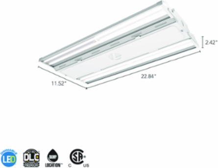 High Bay LED Light, 210W, 30000 Lumens, 120-277V, Dimmable