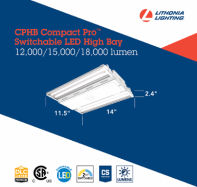 OLT Compact High Bay LED 14 Inch x 11.5 Inch, 138W, Switchable White