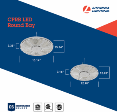 gh Bay LED Light 194W 120-347V Round Dimmable