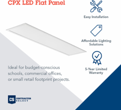 LED Panel, 1 ft x 4 ft, 35.7W, 2500-4000 Lumens