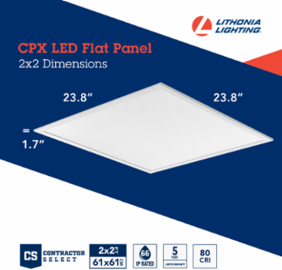 ED Ceiling Fixture 3400 Lumens, 23.8 Inch Square, UVOLT 120-347V