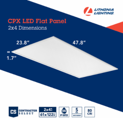 LED Flat Panel, 2 ft x 4 ft, 4000-6000 Lumens, Dimmable