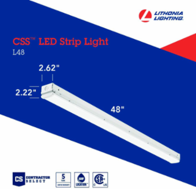 LM Strip Light 120-277V Dimmable, 48 Inch, LED, White