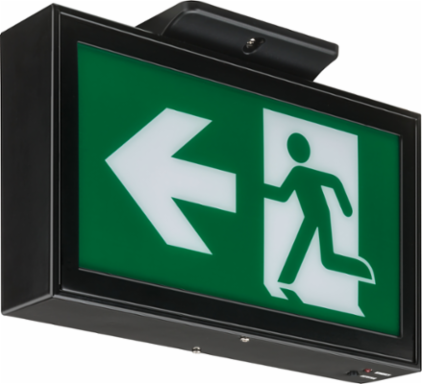 Running Man LED Sign, 120V, Surface Mount, Indoor, Black Aluminum