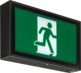 Running Man LED Sign, 120V, Surface Mount, Indoor, Black Aluminum