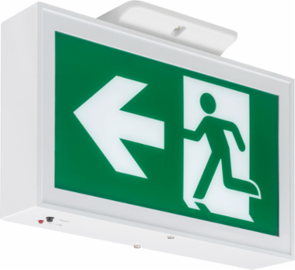 Running Man LED Sign, Surface Mount, Indoor Use, 120 V, Aluminum