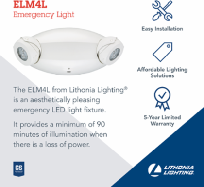 LED Emergency Light, 640 Lumens, 4.54 Watt, Surface Mount