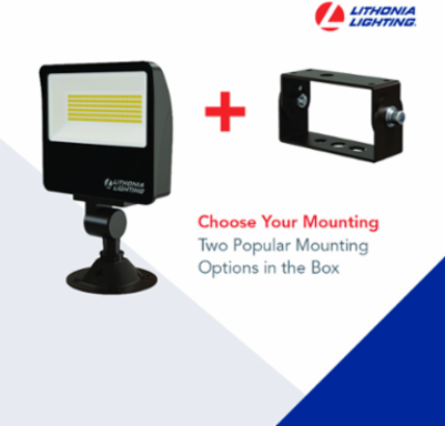 LED Floodlight, 34W, 1500/3000/5000 Lumens, 7.65 x 6.04 x 1.86 Inch