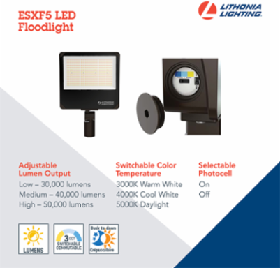 LED Floodlight, 30000-50000 LM, 120-347V, Bronze