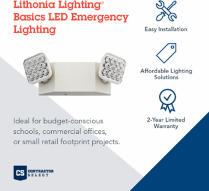 LED Emergency Light, Dual Lamp, 10.125 Inch Length, 2W, 120-277V
