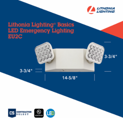 LED Emergency Light, Dual Lamp, 10.125 Inch Length, 2W, 120-277V