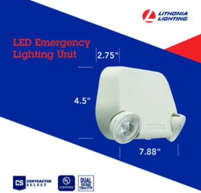 LED Emergency Light 150 Lumens, Adjustable Heads, 7.88 Inch Dimensions