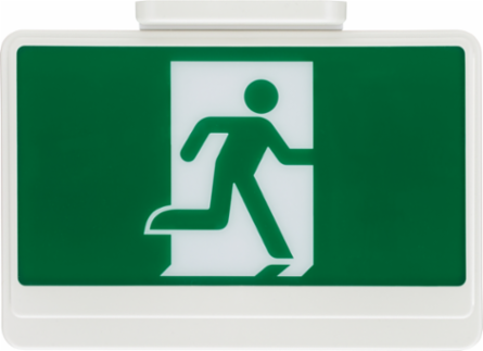 LED Exit Sign - White, Surface Mount, Indoor/Outdoor Use, Thermoplastic