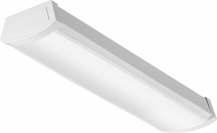LED Wraparound, 2ft x 5.5in, 19.6W, Surface Mount, Steel