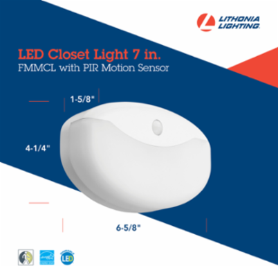 LED Closet Light 17.75 Inch, 120V, Passive Infrared Sensor