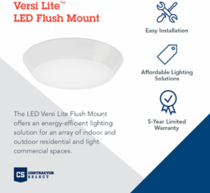 Versi Lite 13 Inch 28W LED Flushmount, 120V, Dimmable, Surface Mount