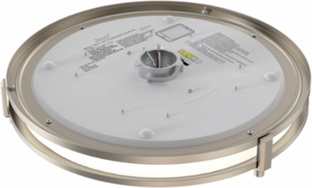 Decorative Indoor Flush- Semi-Flush, Round, 13IN, Round, Switchable CCT – 2700K, 3000K, 3500K, 4000K, and 5000K, 90+ CRI, 120V, Brushed Nickel