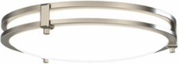 Decorative Indoor Flush- Semi-Flush, Round, 13IN, Round, Switchable CCT – 2700K, 3000K, 3500K, 4000K, and 5000K, 90+ CRI, 120V, Brushed Nickel