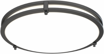 Decorative Indoor Flush- Semi-Flush, Round, 16 inches, Round, Switchable CCT – 2700K, 3000K, 3500K, 4000K, and 5000K, 90+ CRI, 120V, Matte black