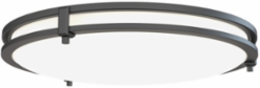 Decorative Indoor Flush- Semi-Flush, Round, 16 inches, Round, Switchable CCT – 2700K, 3000K, 3500K, 4000K, and 5000K, 90+ CRI, 120V, Matte black