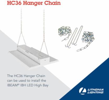Chain Hanger Set, 36 Inch, Maximum Load 40 lbs, Indoor Mounting Kit