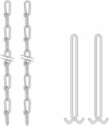 Chain Hanger Set, 36 Inch, Maximum Load 40 lbs, Indoor Mounting Kit