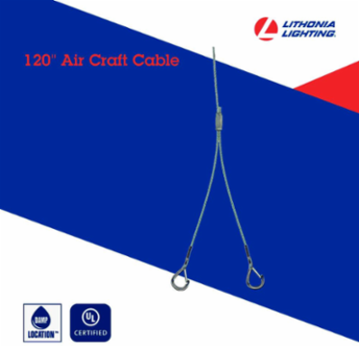 120 Inch Mounting Cable for Indoor Light Fixtures