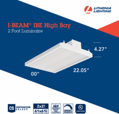 ,000 Lumens 24 Inch 347-480V Dimmable White