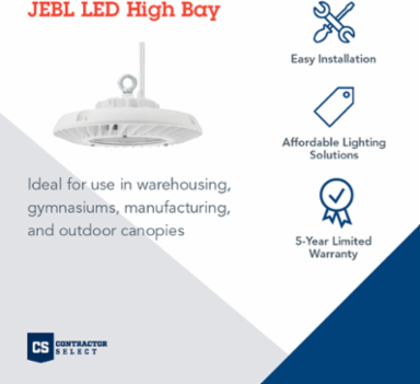 HVOLT High Bay LED Light 135W 18000 Lumens 5000K White Round