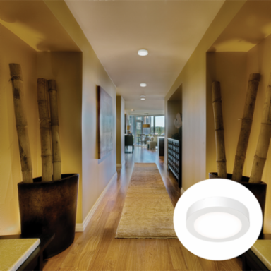 Juno SlimBasics Surface Mount - Gen 2, 6IN, Switchable CCT – 3000K, 4000K, and 5000K, 90+ CRI, Environment, Matte White