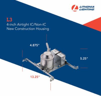 4 Inch Emergency-Ready Recessed Downlight, 120V, Steel Housing