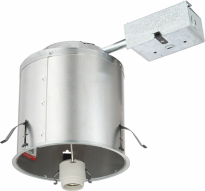 6 Inch Air-tight Recessed Downlight, 120V, Aluminum, Nickel Finish