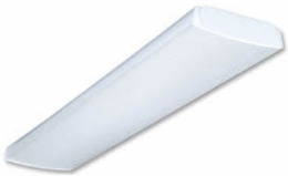 Low Profile 4FT Wraparound Fixture, 2 Lamps, 11.5 Inch Width