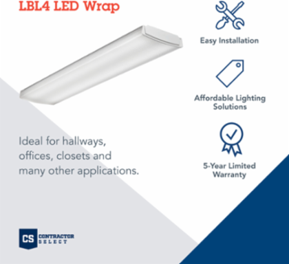LED Surface Wraparound, 4ft, 4000 Lumens, Dimmable, 32W