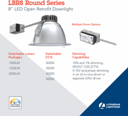 8 Inch Recessed LED Retrofit Kit, 120-277V, Energy Star