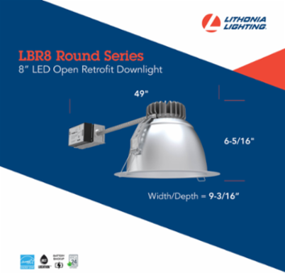 8 Inch Recessed LED Retrofit Kit, 120-277V, Energy Star