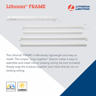 LED Flat Panel Light, 1 ft. x 4 ft., Switchable Color Temp