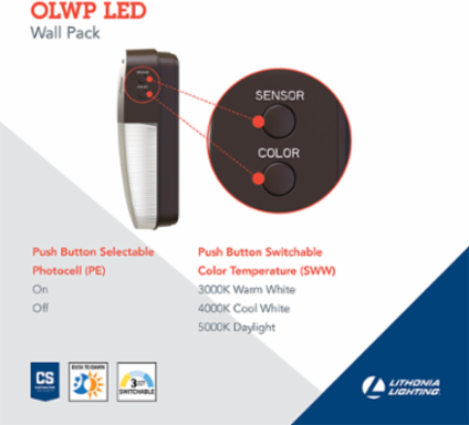 Outdoor Wall Pack, 120V, LED, 1 Lamp, Bronze, 3 x 5.35 x 10.5 Inch