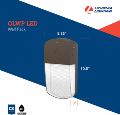 Outdoor Wall Pack, 120V, LED, 1 Lamp, Bronze, 3 x 5.35 x 10.5 Inch