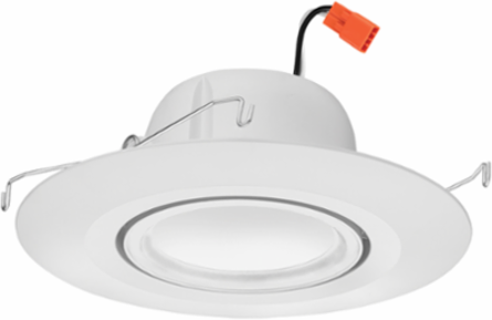 RetroBasics Downlight Adjustable Trim Kit, Switchable LED White, 5/6IN Baffle, Switchable CCT – 2700K, 3000K, 3500K, 4000K, and 5000K, Bronze