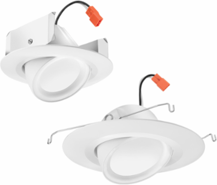 RetroBasics Downlight Adjustable Trim Kit, Switchable LED White, 5/6IN Baffle, Switchable CCT – 2700K, 3000K, 3500K, 4000K, and 5000K, Bronze