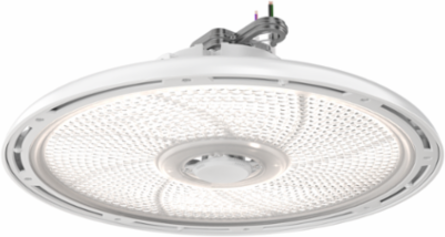 LED Round High Bay, Switchable Lumens- 12000LM, 15000LM and 18000LM, 277V-480V, Switchable CCT- 3500K, 4000K and 5000K, 80 color rendering index, White