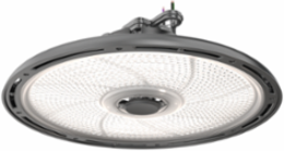 LED Round High Bay, Switchable Lumens- 24000LM, 27000LM and 30000LM, 120-347V, Switchable CCT- 3500K, 4000K and 5000K, 80 color rendering index, Glossy Black