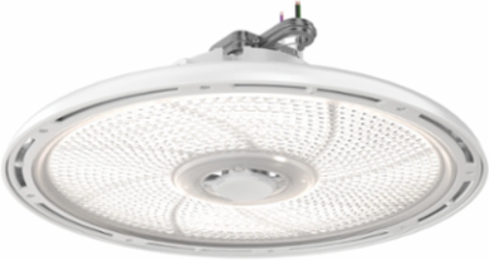 LED Round High Bay, Switchable Lumens- 30000LM, 35000LM, 40000LM, 120-347V, Switchable CCT- 4000K and 5000K, 80 color rendering index, White