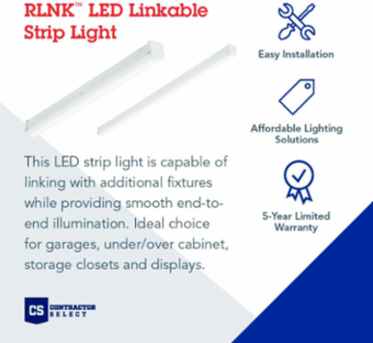 8 120 LED Strip Light 4FT 3500K 80CRI Surface Mount